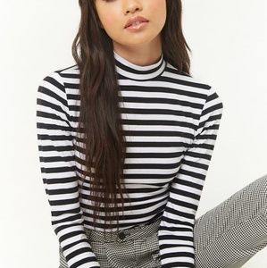 Forever21 striped mock top